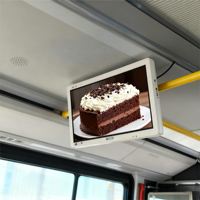 Écran d'information passagers industriel embarqué de 21 pouces, écran secondaire pour bus, IP54, port CAN-BUS, entrée HDMI, DC 9-36V