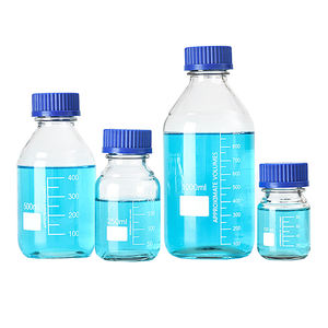Atacado azul parafuso transparente laboratório vidro mídia reagente garrafa - Product Image 4