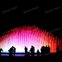 Grande fontaine musicale interactive circulaire à LED RGB pour l'extérieur, avec jets d'eau pour la danse sur la surface, équipement paysager pour place publique