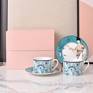 Venta al por mayor: Tazas de porcelana fina de estilo europeo, de lujo ligero y diseño creativo, ecológicas, para restaurante y té de la tarde. - Product Image 6