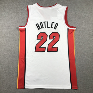 Nouveaux styles 2025, ventes chaudes et haute qualité, maillot de basket-ball pour hommes, broderie cousue, noir et rouge # Maillot de Jimmy <span class=keywords><strong>Butler</strong></span> de <span class=keywords><strong>Miami</strong></span>, numéro <span class=keywords><strong>22</strong></span> - Product Image 3