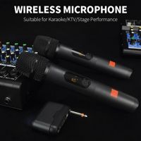 Nouveau Système de Microphone Sans Fil Portable ROCK-II Haute Qualité UHF Rechargeable 2 Canaux pour Karaoké, Noir