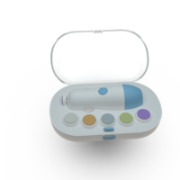 Kit de coupe-ongles et polisseuse électrique pour bébé et tout-petit, en ABS, alimenté par USB, ensemble de soins durable pour la mère et le bébé