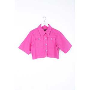 Veste en jean boutonnée décontractée gothique à manches courtes, imprimée en 3D, streetwear pour les saisons d'été et d'automne - Product Image 1