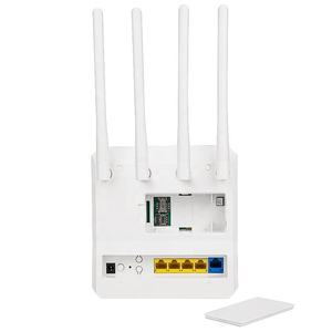 โมเด็มเราเตอร์ WiFi รุ่น C521 รองรับ 4G LTE พร้อมช่องใส่ซิม พอร์ต RJ45 ห้าช่อง เสาอากาศสี่เสา แบตเตอรี่ในตัว ความเร็ว 300mbps ไฟร์วอลล์ 2.4g Wi-Fi - Product Image 2