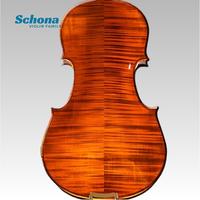 Violon professionnel haut de gamme 1/4-4/4 avec table en épicéa, dos/côtés en érable, touche en ébène et archet en bois de Brésil