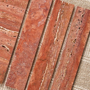กระเบื้องหุ้มผนังลายหินอ่อนสีแดงสำหรับตกแต่งภายนอกและภายใน - Product Image 5