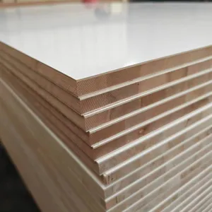 光泽白色18毫米三聚氰胺块板家具橱柜级三聚氰胺块板家具