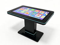 Table de jeu interactive capacitive multi-touch en forme de T de 43 pouces, personnalisable, étanche avec chargeur sans fil