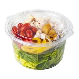 Caja de ensalada transparente desechable de 57 oz de calidad superior apilable con base transparente separada para almacenamiento de alimentos y fideos Venta de exportación - Product Image 2