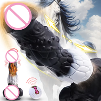 Dildo électrique en silicone en forme de cheval, grande taille, pour masturbation féminine, pénis, jouet sexuel pour adultes, résistant à l'eau, pour femmes