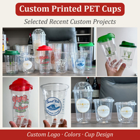 Gobelets en plastique PET transparents Allwin Packfactory pour services alimentaires, 12 oz et 16 oz, pour café, bar à jus, milk-shake, boissons froides, avec couvercles