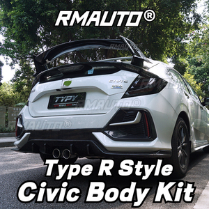 Alerón Trasero Estilo Civic Type R TR, Alerón de Maletero, Kit de Carrocería Deportiva para Honda Civic Sedán y Hatchback 2016-2021, Accesorios - Product Image 2