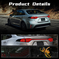 Accessoires de voiture pour Toyota Corolla 2020 2021, 1 paire, phare Led rouge, ambre, feu de stop arrière antibrouillard