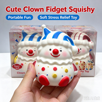 Mainan Squishy Badut Super Lembut Slow Rebound Fidget Toy Bentuk Badut Lucu Mainan Pereda Stres Grosir