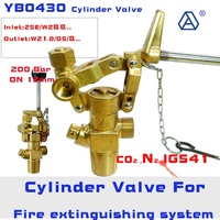 Vanne de cylindre haute pression pour extincteur à gaz inerte CO2 avec structure d'angle IG541 N2 Valvula De Cilindro De Alta Presion