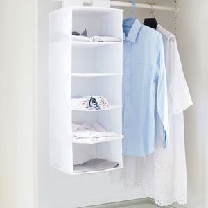 Promotion : Sacs de rangement suspendus imperméables en tissu Oxford à 5 poches, organisateur mural pour armoire, sacs à suspendre, pochettes murales, pour cosmétiques et jouets - Product Image 2
