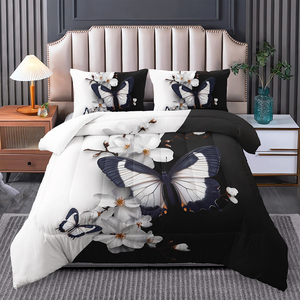 In Kỹ Thuật Số Mô Hình Bướm Thiết Kế Comforter Set Cho Cô Gái Trẻ Em Thanh Thiếu Niên 2/3 Pcs Bộ Đồ Giường Đặt - Product Image 4
