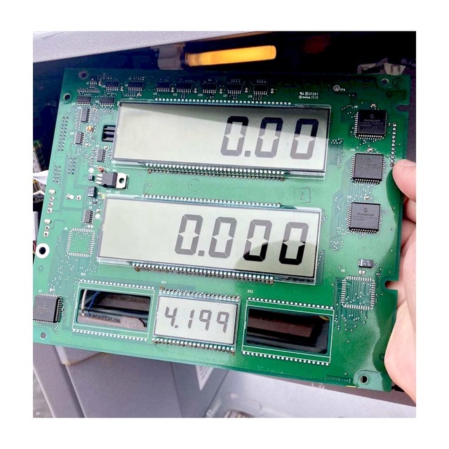Fuel Dispensers Oil Dispenser Screen Board Backlight Segmen HTN 70pin TN 6 Digit 7 Segment LCD Display For Tatsuno Pump Panel