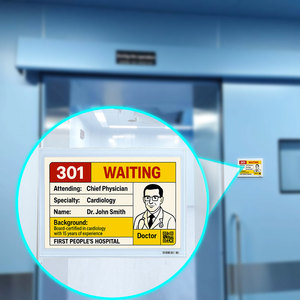 Low Power E-Paper Signage For Hospital Door Sign Or/Surgery Room Status, Silent & Clear Wireless Update Healthcare Solution - Product Image 1