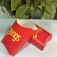 Boîtes à frites jetables porte-frites en papier kraft avec logo imprimé personnalisé pour fast-food conteneur d'emballage à emporter