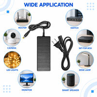 Production personnalisée certifiée CE, protection contre les surintensités, adaptateur secteur de bureau AC 100-240V 50/60Hz 24V 8A 192W