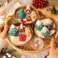 Bougie artisanale créative en verre de noix de coco naturel, pour aromathérapie, idéale pour la vente en gros et les décorations de Noël