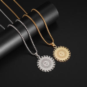 Personnalisé Religion Islamique Musulman Arabe Calligraphie Pendentifs En Acier Inoxydable Bijoux De Mode Colliers pour Femmes Plaqué Or 18k - Product Image 4