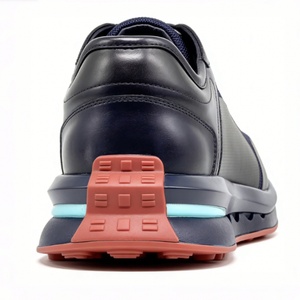 Sneakers à lacets pour hommes personnalisables - Tige en cuir véritable, semelle intermédiaire/doublure en peau de porc, semelle extérieure en caoutchouc |   Terracotta marine |   OEM/ODM - Product Image 6