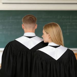 Écharpe de graduation unisexe blanche personnalisable, vierges pour sublimation, pour adultes seniors, pour 2026, en stock - Product Image 4