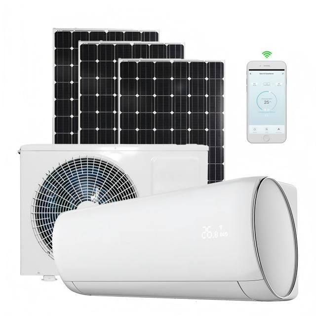 18000BTU Smart WIFI Inverter ACDC Solar Air Conditioner Powerful Remote Control System for Warehouses Factories and Plants
