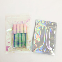 Sacs en plastique transparents refermables et résistants à l'humidité avec impression en gravure pour crème pour les yeux, maquillage, masques faciaux - Sacs à fermeture éclair personnalisables