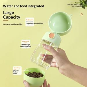 Gourde et gamelle portables écologiques pour chien avec bols intégrés pour l'eau et la nourriture – Idéales pour les voyages - Product Image 3