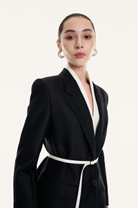 Pantalons et pantalons de haute couture ODM pour femmes, pantalons élégants à taille haute, en laine et soie, à jambes larges, pantalons pour femmes WhiteAnt - Product Image 5