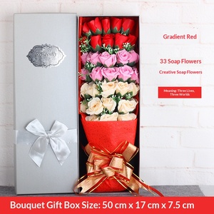 Bouquets de savon pour la Saint-Valentin, 23 roses et ours en peluche, cadeaux d'anniversaire, fleurs artificielles en gros - Product Image 2