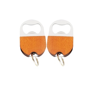 Oneway Wholesale Wooden Bottle Opener Keyring <b>Key</b> <b>Chain</b> Custom Design Your Own Logo Beer Wood Bottle Opener Keychain - Product Image 4