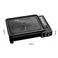 Cuisinière portable d'extérieur pour pique-nique, barbecue, saucisses et lait, avec cuisinière à gaz, livrée avec une mallette de transport