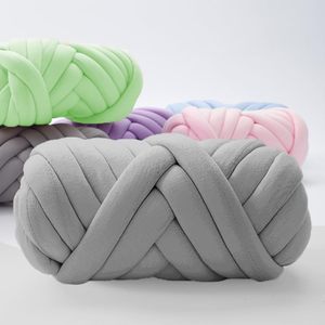 Hilo de poliéster de 3 cm para tejer a mano, trenzado, relleno, vegano, súper grueso, tipo tubo de terciopelo, para ganchillo - Product Image 1