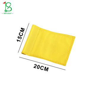 ธงกอล์ฟไนลอนสีเหลือง Ser Golf ขนาด 15x20 ซม. ธงฝึกซ้อมสำหรับหลุมกอล์ฟ อุปกรณ์เสริมสำหรับการฝึกซ้อมในสนามกอล์ฟ - Product Image 1