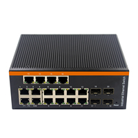 Switch Ethernet industriel 20 ports, 4 ports SFP Gigabit, 16 ports RJ45 Gigabit, couche 3, montage sur rail DIN, WEB CLI SNMP VLAN ERPS