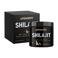 Lifeworth Shilajit Resin Himalayan 85 + Suppléments minéraux de trace d'acide fulvique prend en charge le système immunitaire métabolique