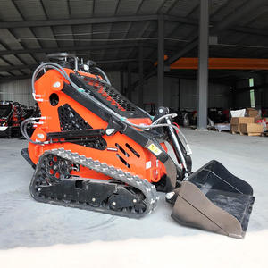 Miễn phí vận chuyển CE/EPA Euro 5 khu vườn nhỏ loader theo dõi <span class=keywords><strong>mini</strong></span> Skid chỉ đạo Bộ nạp với khoan xô tuyết cày đào hầm - Product Image 3