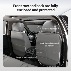 Meilleure vente nouvelle housse de siège en cuir de taille générale voiture quatre saisons housse de siège de voiture de mode classique vers l'avant - Product Image 6