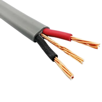 Vente directe d'usine, câble électrique BVVB+E 300/500V, conducteur en cuivre pur, taille personnalisée disponible, grande quantité à bas prix