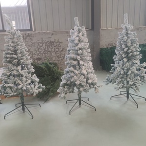 Arbre de Noël de luxe écologique de 6 pieds fabricant de PVC artificiel PE mixte LED lumières neige givré décorations floquées - Product Image 6