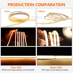 Super ultra slim thin 3mm 400led 528led 12V 24V CRI90 White High Density LED Tape Flexible COB LED Strip Lights DIY - Product Image 4