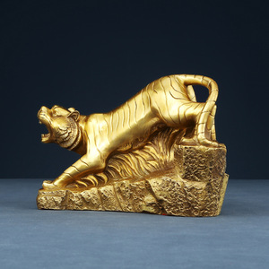 Brass Tiger Figurine Feng Shui <b>Desk</b> Decor For Office Home Chinese New Year Gift - Product Image 2