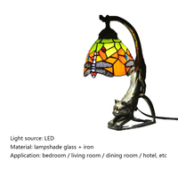 Lámpara de Escritorio LED Creativa Vintage de Vidrio, Decoración para el Hogar, Sala de Estar, Mesita de Noche, Lámpara de Mesa con Diseño de Gato