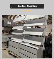 YEKS Vitrine de présentation de carreaux multifonctionnelle moderne en acier de qualité commerciale supérieure avec tiroirs à fentes pour la porcelaine
