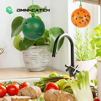 OMNI CATCH Merk Grote Massieve Gele Kleverige Vliegballen, Tuinplant Fruitvlieg Lokmiddelen, Ongediertebestrijding Val, Speciaal Model voor Bijen